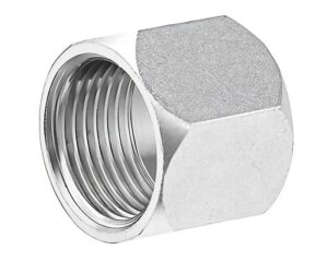 1/4" Tube O.D, SAE 37° Flare Adapter, Sealing Cap Nut, Steel (S3756-4)