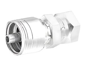 Eaton Weatherhead® 1/4" Hose x 18mm BSPP 60° Cone Female Swivel Straight, Z-Series Crimp Hose Fitting (06Z-18K)