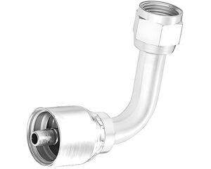 Eaton Weatherhead® 3/8″ Hose x 3/8″ FJIC, 90-Deg.  Long Drop  Elbow,  Z-Series Crimp Hose Fitting (06Z-646)