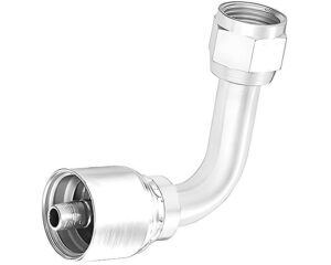Eaton Weatherhead® 3/8″ Hose x 1/2″ FJIC, 90-Deg.  Long Drop  Elbow,  Z-Series Crimp Hose Fitting (06Z-648)