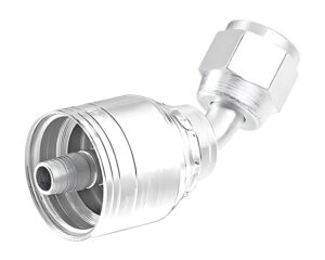 Eaton Weatherhead®  3/8″  Hose Size x 1/2″ Female 37° Swivel, 45-Deg. Elbow, Z-Series Crimp Hose Fitting (06Z-688)