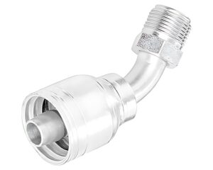 Eaton Weatherhead® 3/8″ Hose Size x 3/8″ Inverted Male Swivel  45-Deg. Tube Elbow, Z-Series Crimp Fitting (06Z-B46)