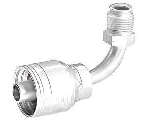 Eaton Weatherhead® 3/8″ Hose Size x 3/8″ Inverted Male Swivel  90-Deg. Tube Elbow, Z-Series Crimp Fitting (06Z-B66)