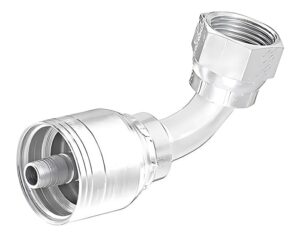 Eaton Weatherhead® 1/4″ Hose Size x 1/4″ Female  FOR-SEAL Swivel, 45-Deg. Elbow, Z-Series Crimp Hose Fitting (04Z-L64)