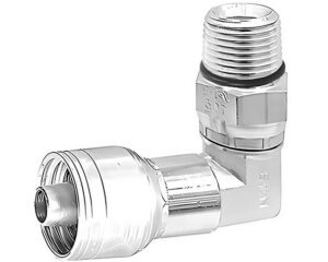 Eaton Weatherhead® 3/4" Hose Size x 3/4" Male ORB Swivel, 90-Deg. Elbow, Z-Series Crimp Hose Fitting (12Z-R72)
