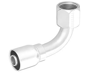 Eaton Weatherhead® 5/16″ Hose I.D x 3/8″ Female SAE Swivel, 90-Deg. Tube Elbow, 069E Crimp Hose Fitting (06906E-466)