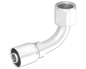 1/2″ Hose I.D x 5/8″ Female JIC Swivel, 90° Elbow, Crimp Hose Fitting (900796)