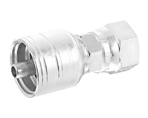 3/8" Hose x 1/2" Female FOR-SEAL Swivel, Crimp Hose Fitting, Steel (900893)