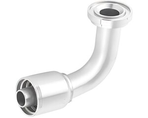 Eaton Weatherhead® 3/4″ Hose Size x 3/4″ Split Flange, 90-Deg. Tube Elbow, Z-Series Crimp Hose Fitting (12Z-G72)