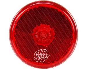 Truck-Lite® Marker Clearance Round Light, Reflectorized, PL-10 – Red Lens (10208R)