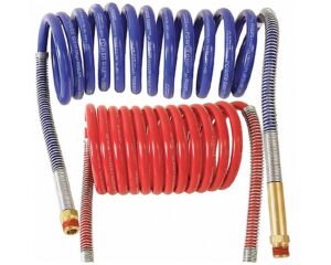 Philips® Polor Air 15′ Long, Air Brake Coil, Flexible at -85°F, POWER GRIP Gladhand Extension, Red/Blue Set (11-5150)