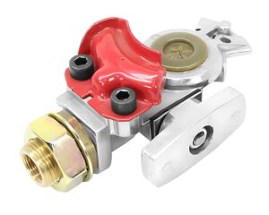Phillips® 3/8” FPT – Shut-Off Gladhand, Bulkhead Mounting, Red Plate (12-308)