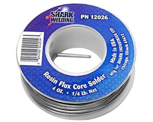 Shark Welding 1/16″ Size, 60/40% Tin Lead, Electrical Rosin Flux Core Solder, 1/4 Lb Spl. (12026)