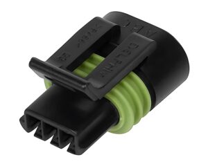 Delphi/Aptiv MP50.2 Series – 3 PIN Sealed Female Sensor Black Connector (12162182)
