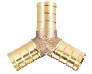 3/4″ Hose Barb End, Y-Connector, Brass (123Y-12)