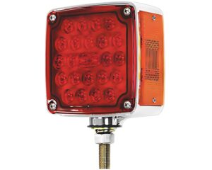 Jetco® 4.5″ Square Single-Stud Dual Faced LED Stop / Tail / Turn Pedestal Lamp – Right (127-66031R)