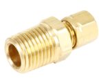 1/4″ Tube x 1/8″ MNPT, Air Brake Fitting, Male Pipe Connector, Brass  (1468-4A)