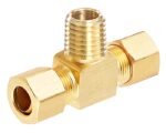3/8″ Tube x 1/8″ MNPT, Air Brake Fitting, Brass Male Pipe Branch Tee (1472-6A)