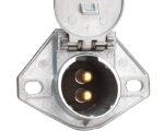 Phillips® 2-Way Vertical Dual Pole Socket, Solid Brass Pin – Zinc Die-Cast (15-328)