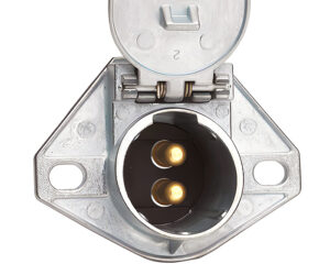 Phillips® 2-Way Vertical Dual Pole Socket, Solid Brass Pin – Zinc Die-Cast (15-328)