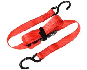 Kinedyne® 1" Width x 12' L, 500 lbs/230 kg Working Load Limit, S-Hook, Ratchet Utility Straps (15531)
