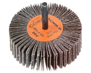 Walter 3″ Diameter, 80-GRIT, 1/4" Shaft, Coolcut – Mounted Flap Wheel (15F708)