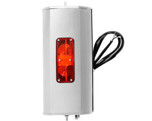 Grote® 7″ x 16″ West Coast Heated Mirror w/ Clearance Light, 12-Volts, Acrylic Lens, Stainless Steel Housing (16223)