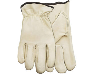 Watson Gloves® Man Handlers Driver Style Gloves, Elastic Closure, Full Grain Cowhide Leather, Large (1653-L)