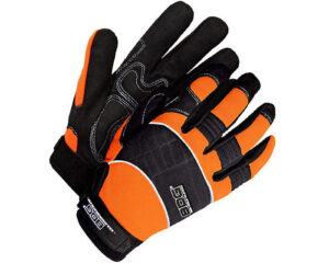 Bob Dale Gloves® Synthetic Leather Palm, Mechanics Gloves, Black/Orange, XLarge (20-1-10606-XL)