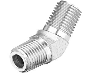 Aeroquip-Danfoss 3/8″ x 3/8″ Male NPT, 45° Elbow Adapter, Steel (2247-6-6S)