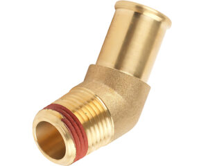 5/8″ Hose I.D x 1/2″ Pipe, Male 45-Deg. Pipe Elbow, Brass (23505201)