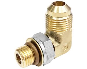 Detroit Diesel® 3/8″ NPT – 90 Deg. Elbow, Air Compressor Fitting, Brass (23524185)
