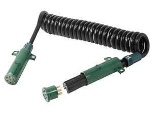 Phillips® 15′ NON-ABS  Permacoil Electrical Cable Assembly, 7-Way Zinc Die-Cast Plug (24-4621)