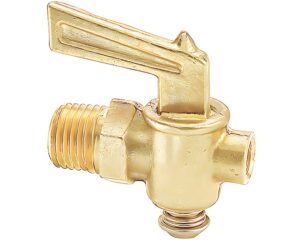 1/4″ Male NPT, 30 PSI, Ground Key Plug, Lever Handle Drain Cock, Brass (241-B)