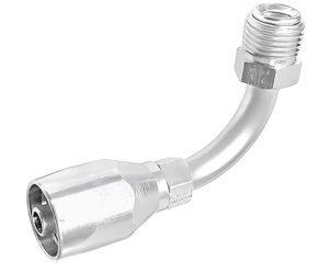 Parker® 13/32″ Hose I.D x 1/2″ Male Inverted SAE  45° Swivel, 90° Elbow,  Field Attachable Hydraulic Fitting (26921-8-8)