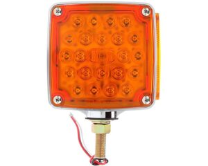 Truck-Lite®  Double-Face LED Pedestal Light w/ Side Marker – Red/Yellow Lens (2753)