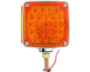 Truck-Lite®  Double-Face LED Pedestal Light w/ Side Marker – Red/Yellow Lens (2756)