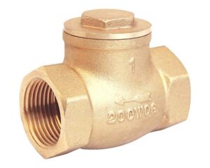 1-1/2" Female NPT, 200 WOG, Hex Head Bronze Swing Check Valve (900428)