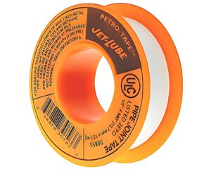 Jet-Lube® Petro-Tape 1/2" x 540" Roll, Thread Sealing Tape, White (30793)
