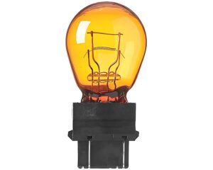 Eiko® 12.8V 27W S8 – Miniature Bulb, Plastic Wedge Base, Amber (3157NA)