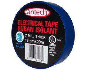 Cantech® 330081820 – General Purpose 3/4″ x 66 ft. Blue Electrical Tape (ETB34)