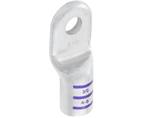 Waytek 3/0 GA, 1/2" Stud, Heavy-Duty Tinned Copper Eyelet, Purple (36545)