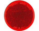 Grote® 3" Round Stick-On Reflector, Adhesive Mount, Red Lens (40052)