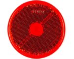 Grote® 2.5" Round Stick-On Reflector, Adhesive Mount – Red Lens (40072)