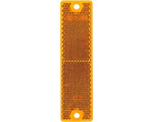 Grote® Mini Stick-On / Screw-Mount Type, Rectangular Reflector, Amber Lens (40133)