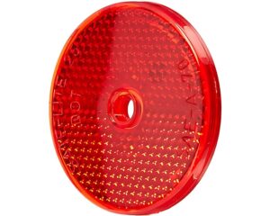 Grote® 2″ Sealed Center Round Reflector, 2 Screw Mount – Acrylic Red Lens (41012)
