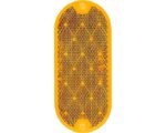 Grote® 4.375" Stick-On Oval Reflector, Adhesive Mount, Amber Lens (41033)