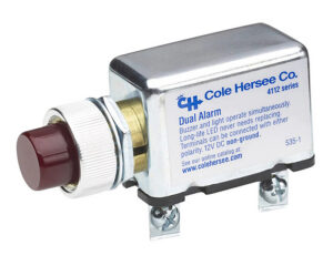 Cole Hersee® 12VDC Dual Indicator Alarm, Buzzer w/ Red Pilot Light (4112-RC000)