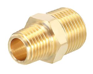 3/8″ Hose I.D x 3/8″ MNPT, Field Attachable Air Brake Hose Adapter, Brass (4134-6C)