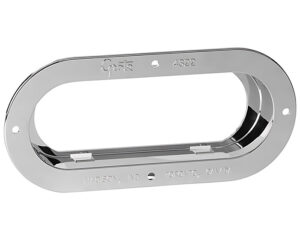 Grote® Theft-Resistant Mounting Flange, For 6″ Oval Lights, ABS/Chrome (43223)